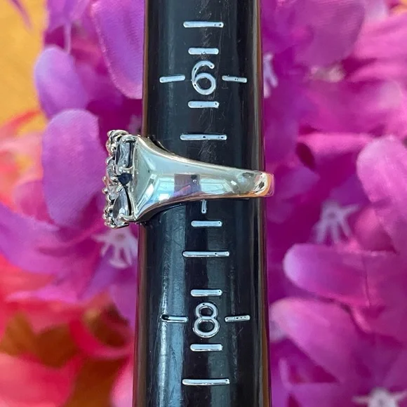 Silpada ‘COSMO’ Cubic Zirconia Sterling Silver Ring NEW R2385 - Picture 9 of 16